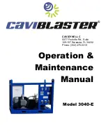 Caviblaster 3040-E Operation & Maintenance Manual preview