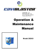 CAVIDYNE CaviBlaster 2828-D Operation And Maintenance Manua preview