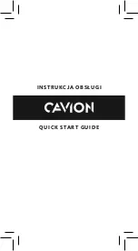 Предварительный просмотр 1 страницы Cavion S1 Quick Start Manual