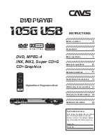 CAVS DVD-105G USB Instructions Manual preview