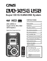Предварительный просмотр 1 страницы CAVS DVD-305G USB Instructions Manual