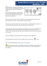 Предварительный просмотр 18 страницы CaWi TF1000 Manual