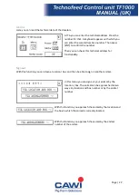 Предварительный просмотр 22 страницы CaWi TF1000 Manual