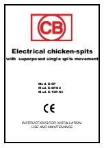 Preview for 1 page of CB E-6P Instructions For Installation, Use And Maintenance Manual