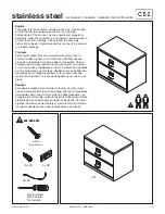 CB2 STAINLESS STEEL FILE CABINET Assembly Instructions Manual preview