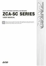 Preview for 1 page of CBC Ganz ZCA-SC Series User Manual