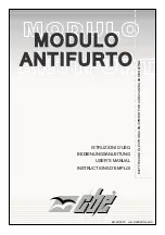 CBE MODULO ANTIFURTO User Manual предпросмотр