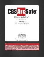 Preview for 16 page of CBS ArcSafe RRS-3 WL Installation And Operation Manual