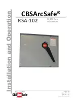 Preview for 1 page of CBS ArcSafe RSA-102 Installation And Operation Manual