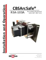 CBS ArcSafe RSA-103A Installation And Operation Manual preview