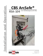 CBS ArcSafe RSA-104 Installation And Operation Manual preview