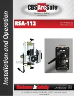 Preview for 1 page of CBS ArcSafe RSA-112 Installation And Operation Manual