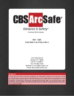 Preview for 12 page of CBS ArcSafe RSA-138A Installation And Operation Manual