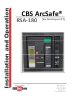 Preview for 1 page of CBS ArcSafe RSA-180 Installation & Operation Manual