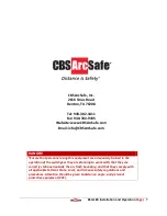 Preview for 7 page of CBS ArcSafe RSA-180 Installation & Operation Manual