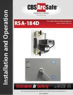 Preview for 1 page of CBS ArcSafe RSA-184D Installation And Operation Manual