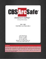 Preview for 12 page of CBS ArcSafe RSA-184D Installation And Operation Manual