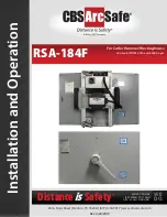 Preview for 1 page of CBS ArcSafe RSA-184F Installation And Operation Manual