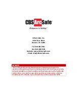 Preview for 8 page of CBS ArcSafe RSA-23 Installation And Operation Manual