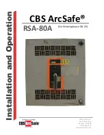 CBS ArcSafe RSA-80A Installation And Operation Manual preview