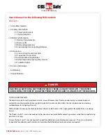 Preview for 2 page of CBS ArcSafe RSK-SACE2 User Manual