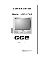 Предварительный просмотр 1 страницы CCE HPS-2007 Service Manual