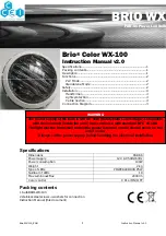 Preview for 1 page of ccei Brio WX-100 Instruction Manual