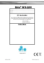 Preview for 4 page of ccei Brio WX-100 Instruction Manual