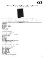 CCL 832SU Operating & Programming Manual preview