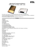 CCL COX-308S Operating & Programming Manual preview