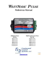 Preview for 1 page of CCS WattNode Pulse WNB-3D-240-P Reference Manual