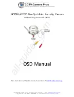 cctv camera pros HCPRO-420SC Osd Manual предпросмотр