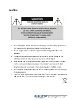 Предварительный просмотр 2 страницы CCTV CSP-750ADV User Manual