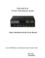 Preview for 1 page of CCTV POE-SW1616 User Manual