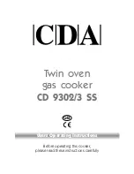 Preview for 1 page of CDA CD 9302/3 SS User Operating Instructions Manual