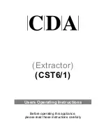 Preview for 1 page of CDA CST6 Operating Instructions