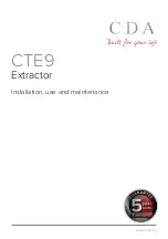 CDA CTE9 Installation, Use And Maintenance Manual preview