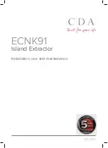 CDA ECNK91 Instructions For Installation, Use And Maintenance Manual preview