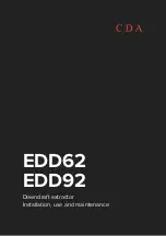 Preview for 1 page of CDA EDD62 Installation, Use And Maintenance Manual