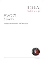 CDA EVQ71 Installation, Use And Maintenance Manual preview