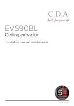 CDA EVS90BL Installation, Use And Maintenance Manual preview