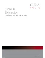 Предварительный просмотр 1 страницы CDA EVX110 Installation, Use And Maintenance Manual