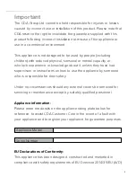 Preview for 3 page of CDA EZA60BL Installation, Use And Maintenance Manual