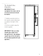 Preview for 15 page of CDA FWC860 Installation, Use And Maintenance Manual