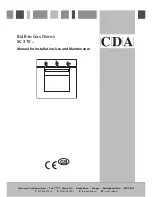 Предварительный просмотр 1 страницы CDA SC 310 Series Manual For Installation, Use And Maintenance