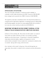 Preview for 3 page of CDA vk900 Manual For Installation, Use And Maintenance