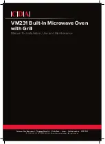 Предварительный просмотр 1 страницы CDA VM231 Manual For Installation, Use And Maintenance