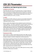 CDI Meters CDI 25 Series Installation And Operating Instructions preview