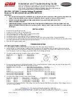 Preview for 1 page of CDI 197-0001 Installation And Troubleshooting Manual