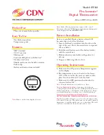 Preview for 1 page of CDN ProAccurate DT392 Quick Manual